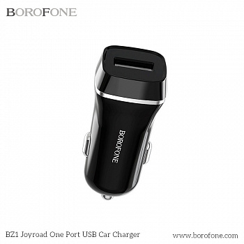 Автомобильное зарядное устройство Borofone BZ1 JoyRoad, черный