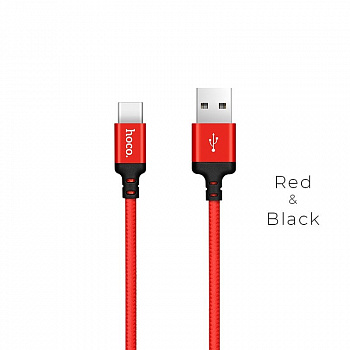 Кабель Hoco X14, USB - USB Type-C, 2 м, красно-белый