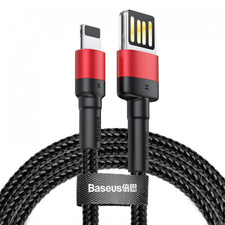 Кабель Baseus CALKLF-G91, lightning, 1 м, красно-черный