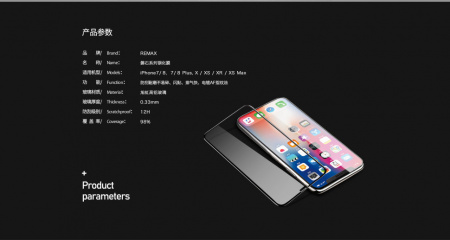Защитное стекло REMAX Panshi для IPhone XS Max GL-51