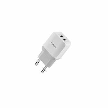 Сетевое зарядное устройство Hoco C33A, 2 USB, 2.4А, белый