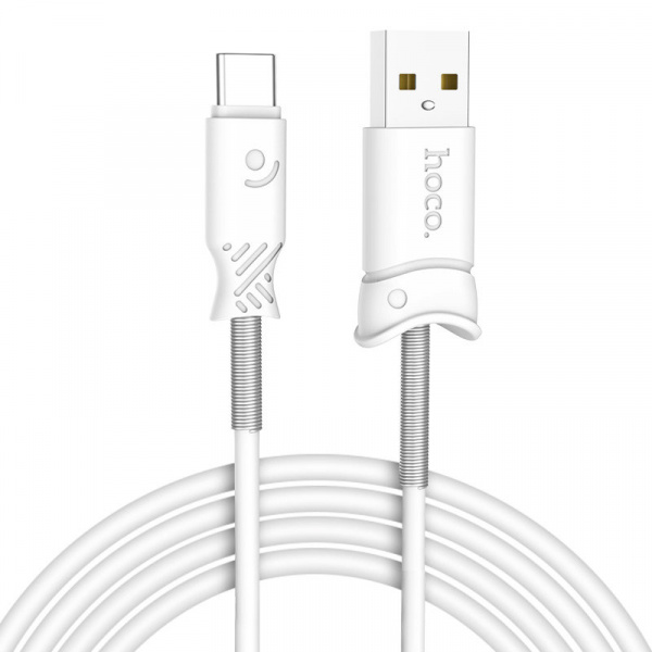 Кабель Hoco X24 Pisces, USB - USB Type-C, 1 м, белый