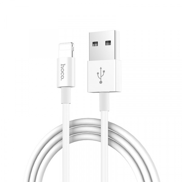 Кабель Hoco X23, lightning, 1 м, белый