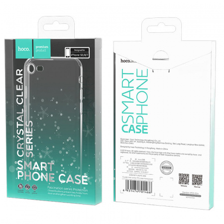 Чехол HOCO TPU Crystal clear Series для iPhone 7/8/SE прозрачный, 0,8 мм