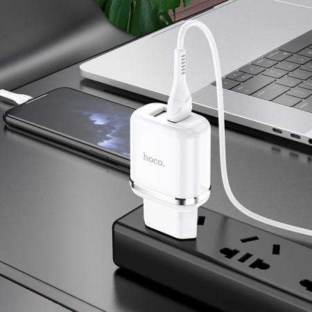 Зарядное устройство HOCO N4 Aspiring Type-C, 2.4A, белый
