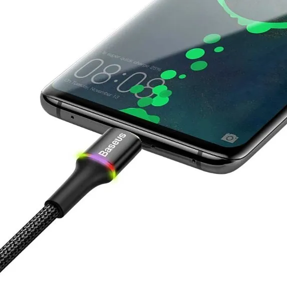 Кабель Baseus CALGH-A01 QC 3.0, lightning, 0.5 м, Quick charge 3.0, черный