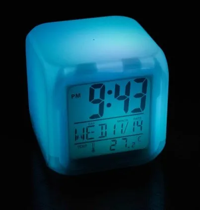 Электронные часы будильник с подсветкой LED Color Change